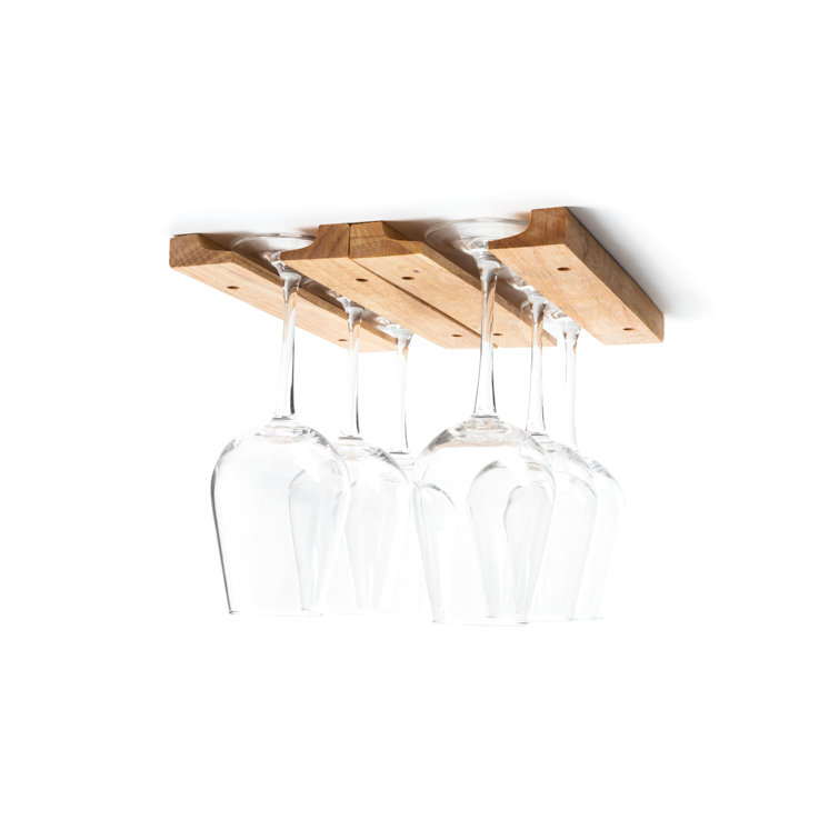 Fox Run Brands Solid Wood Hanging Wine Glass Rack in Wood & Reviews
